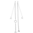 thumbnail image 4 of Raindrops Rhinestone Strap Decoration 1 Pair Bra Straps Metal Silver Women Daily Wear 17.72x0.59x0.20In, 4 of 8