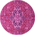 thumbnail image 1 of Ahgly Company Indoor Round Medallion Pink Traditional Area Rugs, 8' Round, 1 of 4