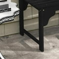 thumbnail image 6 of GVN Patio Bench Weatherproof Outdoor Bench,Slatted Wooden Garden Bench, Curved Seat Front Porch Bench, Black, 6 of 11