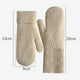 thumbnail image 3 of Guantes de invierno para mujer, de punto, de terciopelo de doble capa, gruesos y cálidos, imprescindibles para el invierno., 3 of 3