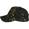 thumbnail image 5 of Black and Gold Background Print Sport Hat,Washed Baseball Cap Adjustable Low Profile Classic Dad Hat for Men Women, 5 of 8