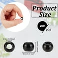 thumbnail image 2 of 1set 200pcs Glass Beads Rondelle Black 8x6mm Hole: 3.5mm, 2 of 5