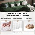 thumbnail image 4 of Homall Modern U-Shape Sectional Sofa, Chenille Fabric Modular Couch, 4 Seat Oversized Sofa with Chaise for Living Room, Green, 4 of 8
