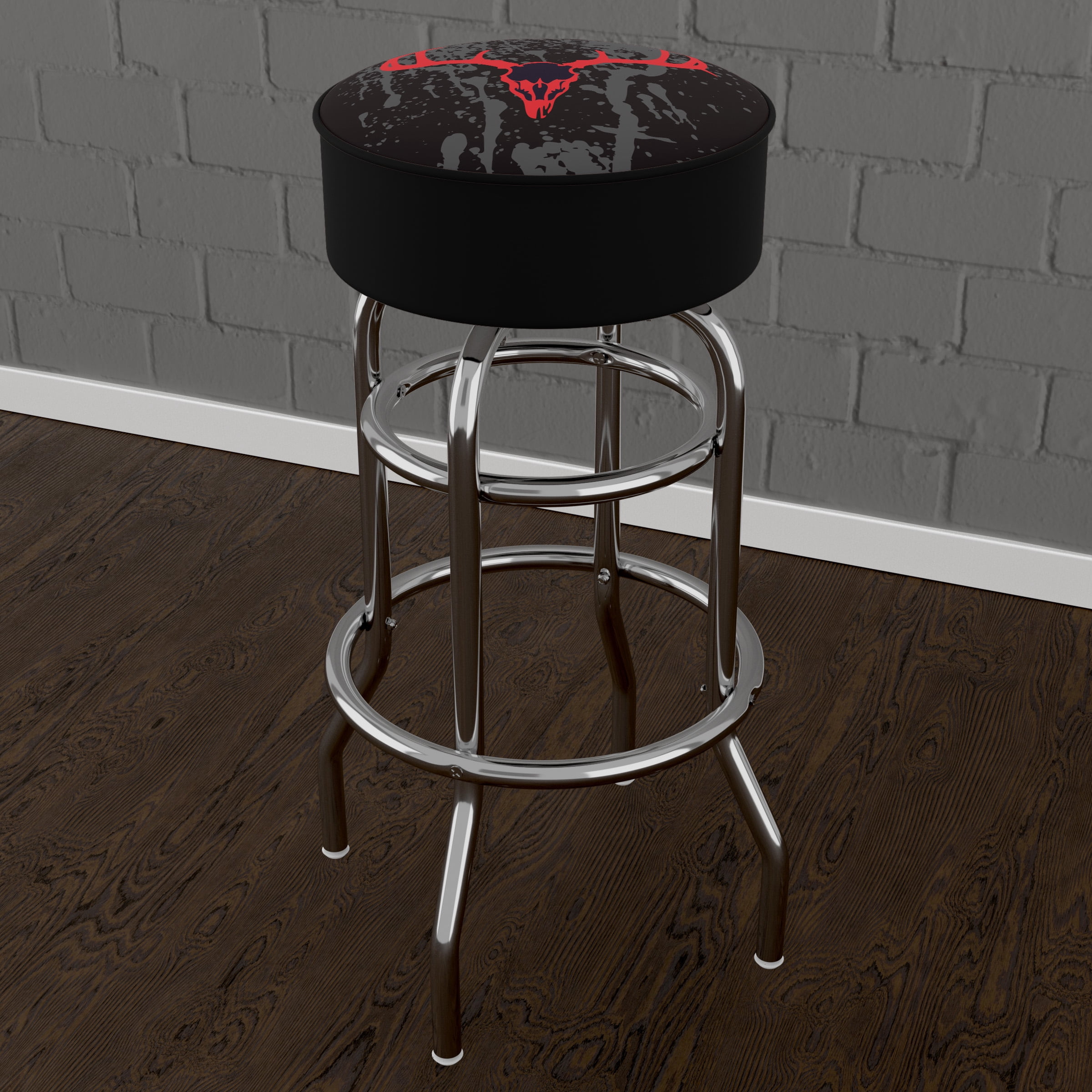 Trademark Gameroom Hunt Skull Bar Stool with Padded Seat