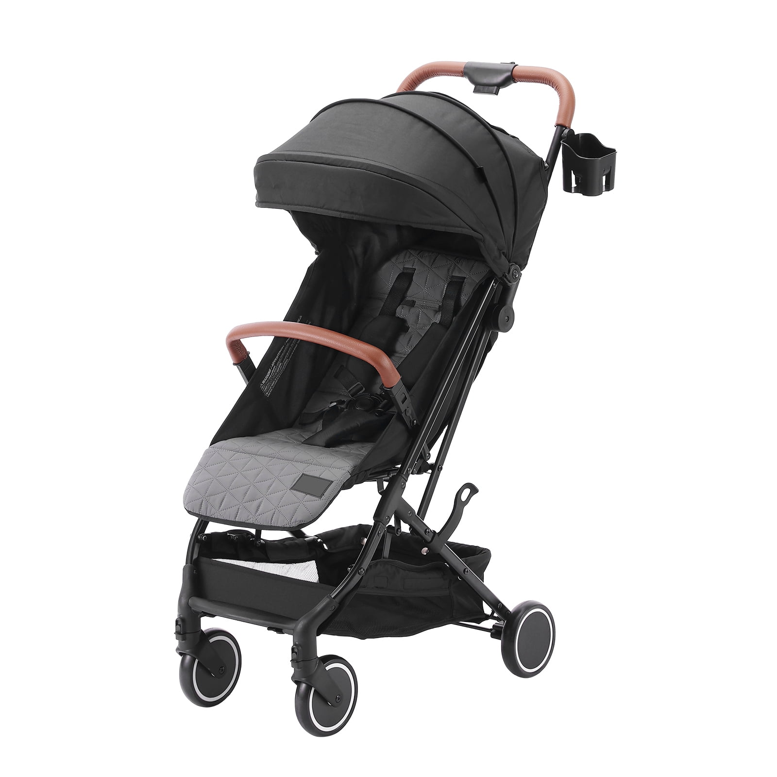KFFKFF Baby Stroller, One-click Folding Umbrella Stroller Lightweight Travel Stroller for Newborn Baby, Black