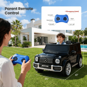 Cozphia Licensed Mercedes-Benz AMG G63 Ride on Car,12V Electric Vehicles with Remote Control,Rechargeable Battery,Flickering Lights/LED Lights, Bluetooth,Music
