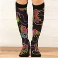 thumbnail image 5 of Womens Socks Cute Animal Knitted Mid Calf Soft Stylish Thigh High Stockings Purple One Size, 5 of 7