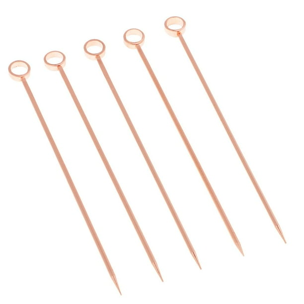 5 Unids Set de Palillos de Cóctel de material acero Inoxidable perfke Selecciones de cóctel de acero inoxidable