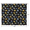 thumbnail image 5 of Retro Consoles Games Icons Black Pattern Shower Curtain 84"x72" ,Bathroom Decorative Shower Curtains Set with 12 Hooks,Modern Waterproof Washable Shower Curtain, 5 of 6