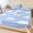 Blue, Sky, Azure, White, variant on Twin Sze Fitted Sheet Set - Clouds Sky 2 Piece Bedding Sets 16" Deep Pocket Fitted Sheet with 1 Pillowcase, Cartoon Blue White Cloud Modern Minimalist Brushed Microfiber Hotel Luxury Bed Sheets