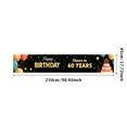 thumbnail image 3 of Gorgeous Golden Balloon Themed Birthday Banner for 60th Anniversary Party Background Backdrop Decoration Photography Props Party Supplies, 3 of 8
