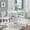 Light Gray,White#0, variant on Dining Sets 5 Piece Wooden Dining Table Set, Kitchen Table Set with a Rectangular Table and 4 Upholstered Chairs, Wooden Dining Room Table with Crystal Decoration and Chairs Set for Kitchen, Dining R