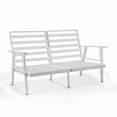 thumbnail image 6 of LeisureMod Walbrooke Modern Aluminum 5-Piece Patio Conversation Set with Outdoor Square Fire Pit Side Table Tank Holder, Navy Blue, 6 of 19