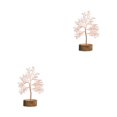 thumbnail image 1 of Maytalsory 1/2/3/5 Bonsai Crystal Tree - Exquisite Home Decoration With Natural Charm Wonderful Decoration Handmade Pink Crystal 2PCS, 1 of 6
