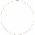 thumbnail image 2 of 14k Rose Gold 1mm Solid Cable 24 Inch Chain Chain Necklace for Women and Men - 2.8 Grams, 2 of 2