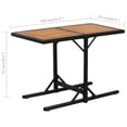 thumbnail image 4 of vidaXL 3 Piece Bistro Set with Cushions Poly Rattan Black, 4 of 5