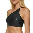 thumbnail image 2 of Calvin Klein JUMBO PLAID BLACK Plaid One-Shoulder Bikini Swim Top, US X-Large, 2 of 4