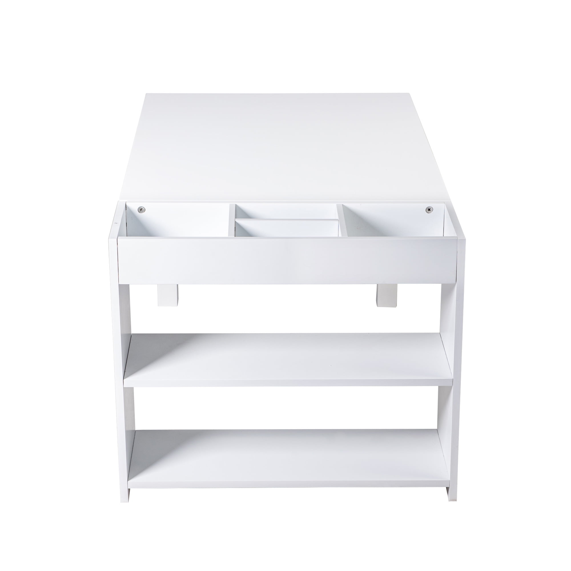 Kepooman Activity Table for Children, Drawing Table with Stool and Bookshelf for Home, Table and Chair Set for Kids, White Kepooman Activity Table for Children, Drawing Table with Stool and Bookshelf for Home, Table and Chair Set for Kids, White