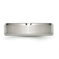 thumbnail image 3 of Chisel Titanium Brushed and Polished 6mm Beveled Edge Band, 3 of 7