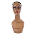 thumbnail image 4 of Cabeza de maniquí femenina profesional cosmetología cara marrón entrenamiento cabeza peluca modelo de exhibición soporte para pelucas, 4 of 9