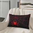 thumbnail image 5 of Lsque Red Spider Pattern Pillow Case – Soft & Cozy Throw Pillow Cover, Hypoallergenic Cushion Case for Sleeping Women with Envelope Closure-16"x24", 5 of 6