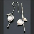 thumbnail image 5 of K-KED Vintage Women 925 Silver Leaves Ear Hook Earrings Wedding Drop Dangle Jewelry-Style 2, 5 of 6