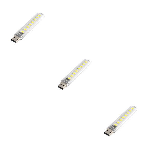 Seitruly Luces nocturnas portátiles, 8 LED, 200LM, 3000K/7000K, para ordenadores portátiles, adaptador de carga de Banco de energía, lámpara, Type1 NO1
