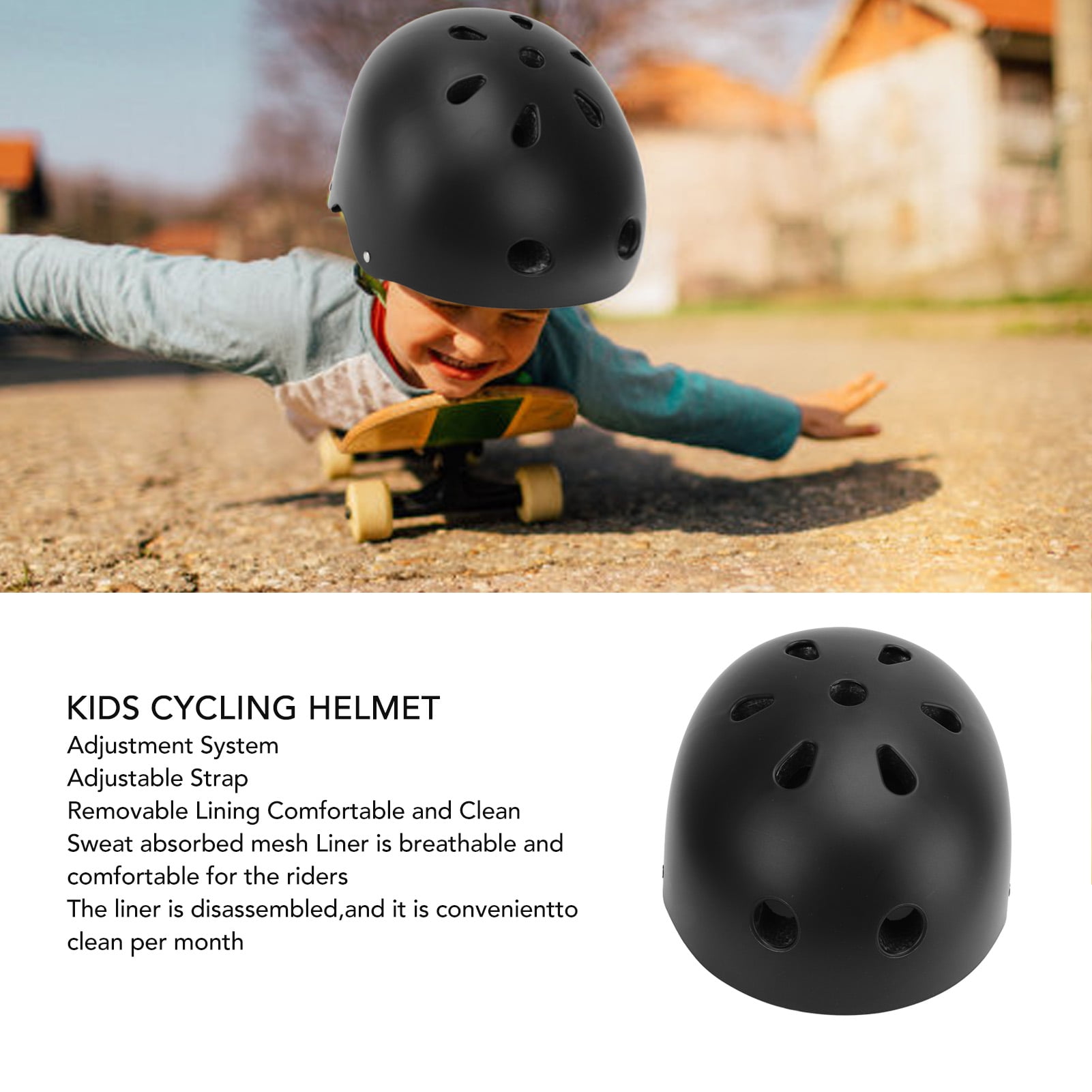 Skateboard Helmet, Electric Scooter Helmet Kids Bike Helmet ABS