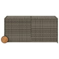 thumbnail image 6 of vidaXL Garden Storage Box with Wheels Gray 74.8 Gal Poly Rattan, 6 of 10