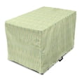 thumbnail image 1 of Geometric Dog Crate Cover, Repeating Zigzags in Pastel Tones Pattern, Easy to Use Pet Kennel Cover Small Dogs Puppies Kittens, 7 Sizes, Pale Green Cream, by Ambesonne, 1 of 6
