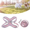 thumbnail image 4 of Pet Adjustable Harness Leash, Vest Adjustable Chest Pet Harness Leash Set Dog Harness Multifunction Pet Chest Collar Strap  For Man For Home Rose Red XXS, 4 of 8