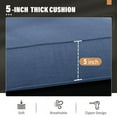 thumbnail image 3 of CozyHom 7 Seats Outdoor Patio Aluminum Furniture Sofa Set, Modern Outside Patio Conversation Sectional Sofa Chair Set with Cushions, Blue, 3 of 9