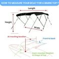 thumbnail image 2 of Leader Accessories 4 Bow Bimini Boat Top with Aluminum Fram,10 Colors,13 Sizes, 2 of 5