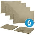thumbnail image 4 of Sweet Home Collection 6 Piece Bed Sheets 1500 Thread Count Fine Microfiber Deep Pocket Set-EXTRA PILLOW CASES, VALUE, Full, Sage, 4 of 4