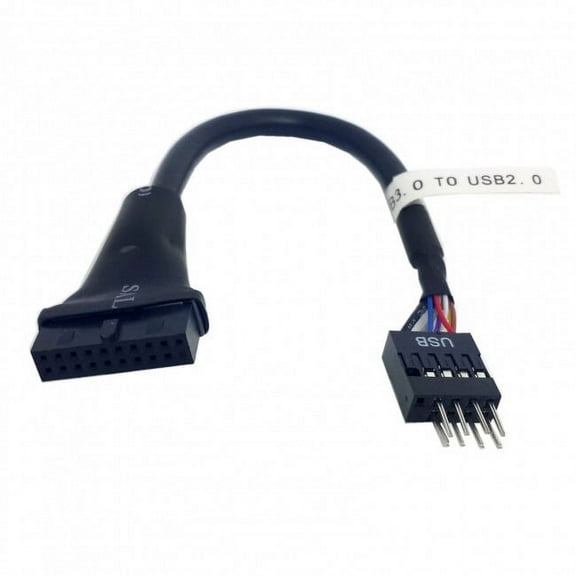 JSER USB 3.0 20pin Motherboard Housing Male to USB 2.0 9Pin Header Device Female Cable