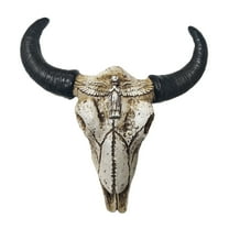 FONDOTIN Cow Skull Wall Decor Bovine Skull Wall Decoration 13.00X12.00X4.00CM Beige