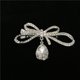 thumbnail image 2 of Pinza de cabellero con lazo de cristal de moda llena de mujeres plateadas con de imitación Yuyangstore Pinza de pelo, 2 of 7