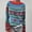 Dark Blue, variant on Womens Crewneck Sweatshirts Fall Fashion Outfits Basic Fair Isle Sweater Nordic Sweaters Icelandic Sweater Soft Classic Fair Isle Knit Pattern Pullover Loose Fit Long Sleeve Tops