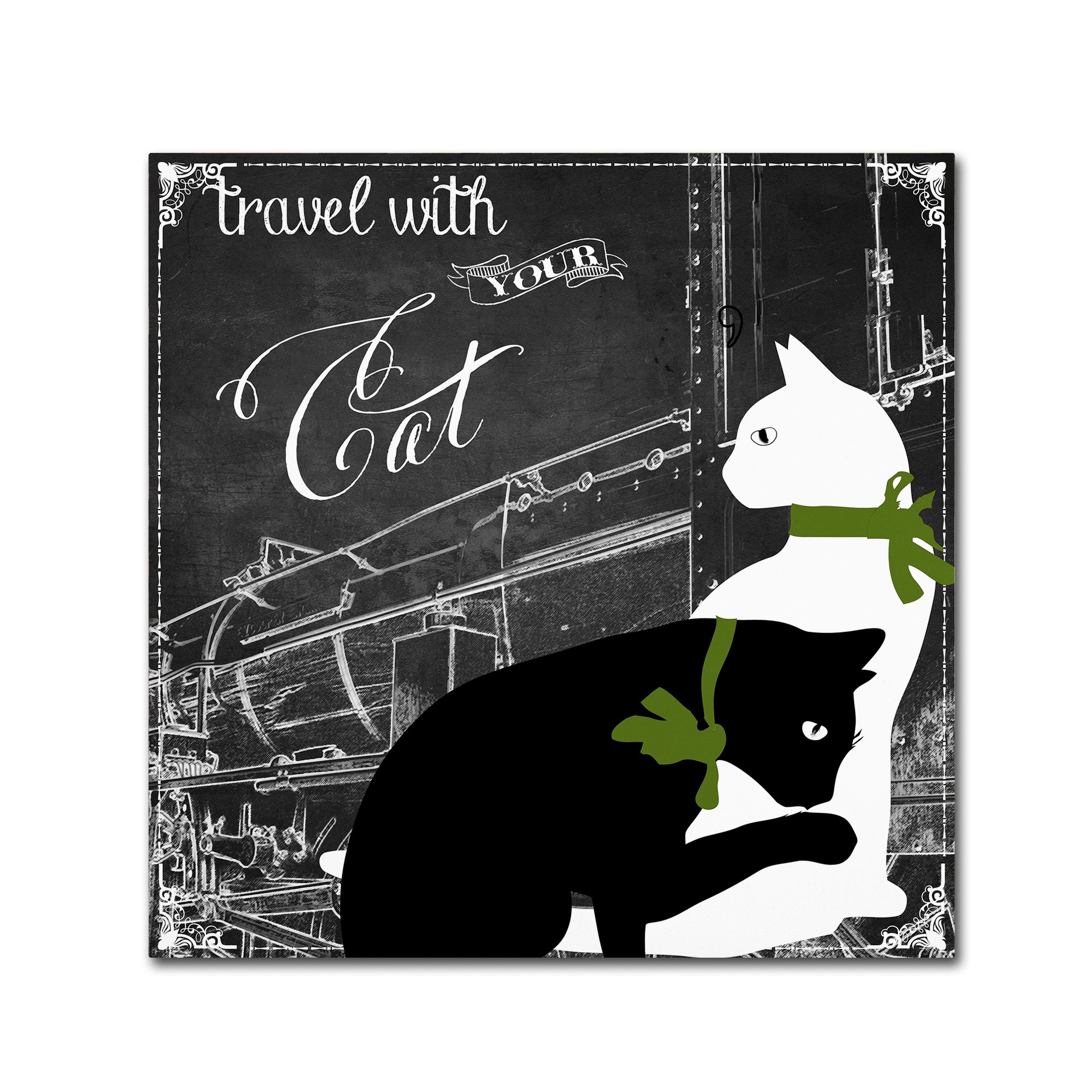 Trademark Fine Art "Travel With Your Cat" Canvas Art by Color Bakery