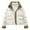 White, variant on Cropped Quilted Puffer Jacket Women without Clothes Inside Casual Zip Up Y2K Outerwear with Pockets Thick Warm Winter Clothes Black M