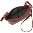thumbnail image 3 of Le Donne Leather 3 Zip Crossbody Shoulder Bag LD-9100, 3 of 5