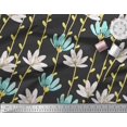 thumbnail image 2 of Soimoi Rayon Fabric Leaves & Wild Flower Fabric Prints By Yard 56 Inch Wide, 2 of 3