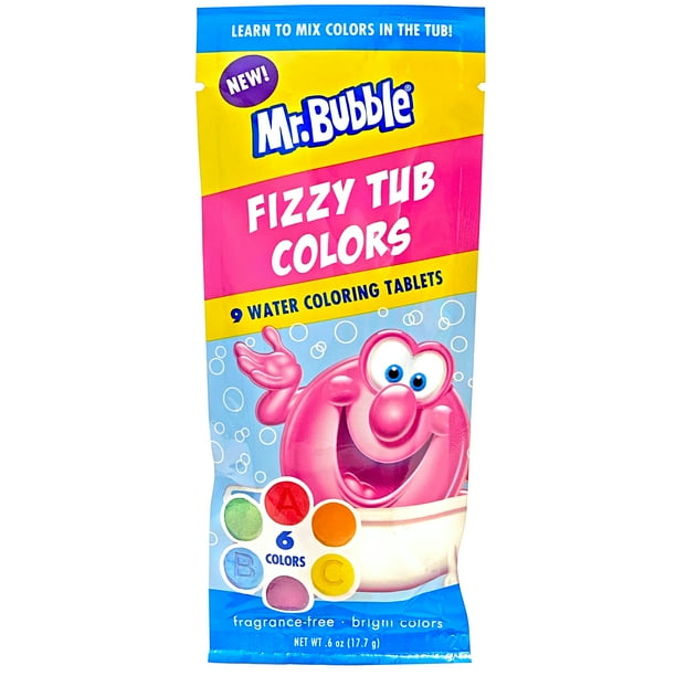 Mr. Bubble Fizzy Tub Colors, Assorted Bathwater Colors, 9 Ct Walmart