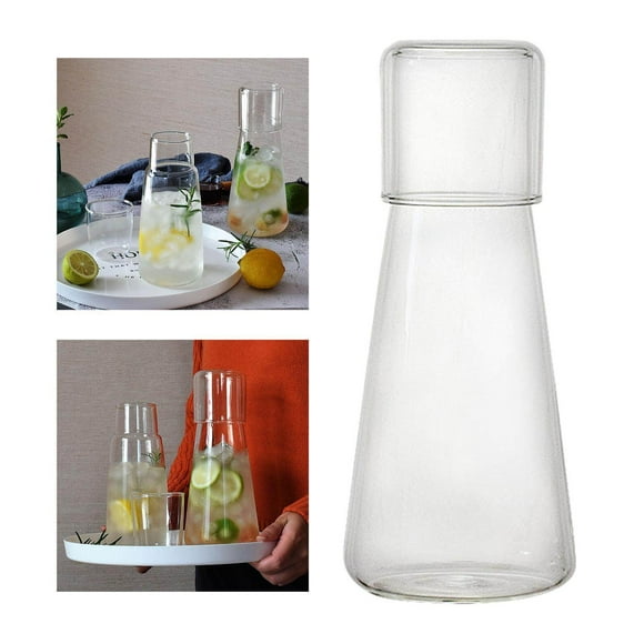 facefd Carafe Water Jar Containers Clear Fridge Juice Jug for Milk Juice 800ml