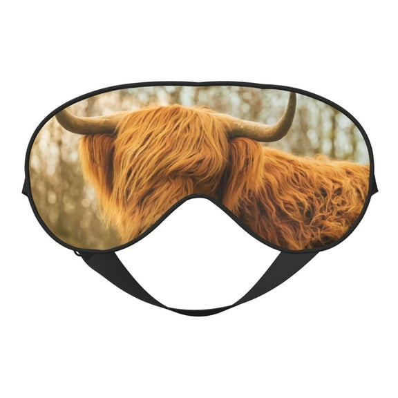 Naloa Yak Print Sleep Mask for Sleeper, Light Blocking Sleeping Eye Mask for Women Men, Eye Shade with Adjustable Strap for Travel, Nap,Meditation