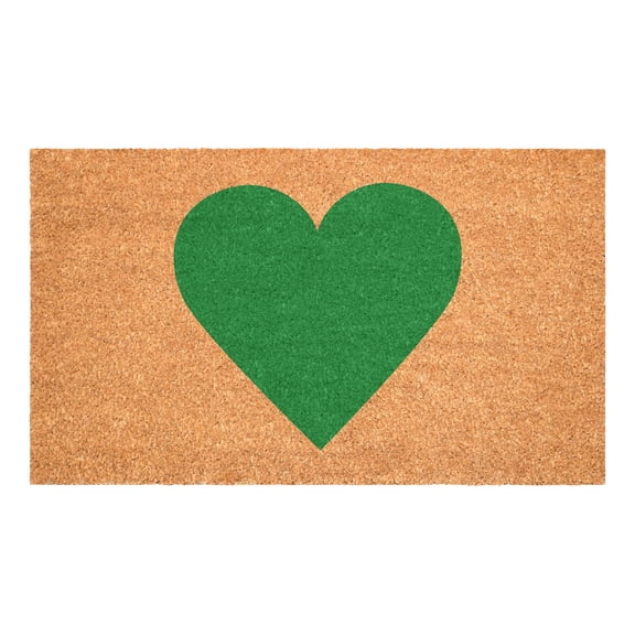 Calloway Mills 106721729 17 x 29 in. Heart Doormat, Green