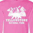 thumbnail image 4 of Inktastic Yellowstone National Park with Bear Mountains and Trees Long Sleeve T-Shirt, 4 of 5