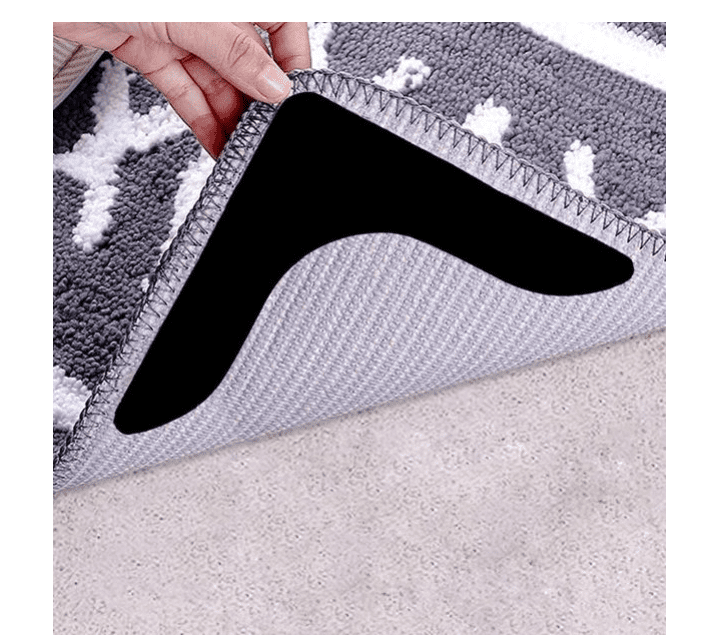 Anti Slip Rug Underlay,Non Slip Rug Grippers Mat for All Kinds of Carpets to Stop Sliding Safety Guarantee,Adhesive Rug Grips Tapes Carpet Protector for Hard Wooden Floors Pack-8 (4.84 x 4.84 inches)