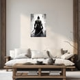 thumbnail image 2 of ZHONGYUTONG Japanese Samurai Wall Art Black and White Armored Samurai Canvas Picture Japan Warrior Poster Bushido Print Wall Decor Framed (12" x 18"), 2 of 6