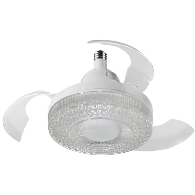 Ventilador De Techo Con Socket Aspas Retractiles 3 Tonos Led.